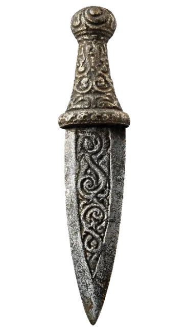 Ancient Ornate Dagger with Detailed Metalwork