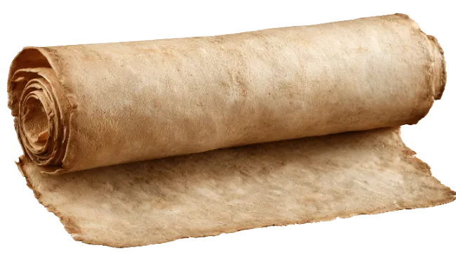 Ancient Rolled Parchment Paper Scroll