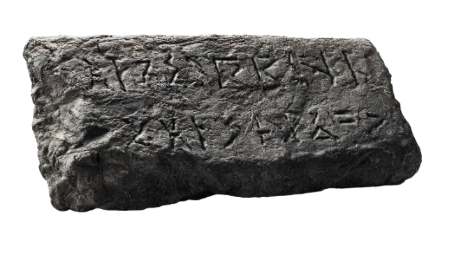 Ancient Stone Artifact with Inscriptions