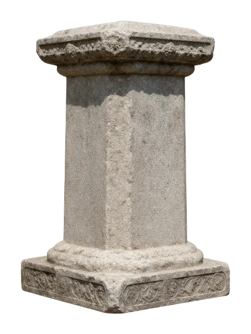 Ancient Stone Pedestal Stand
