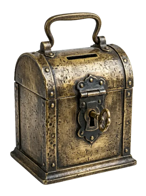 Antique Brass Piggy Bank