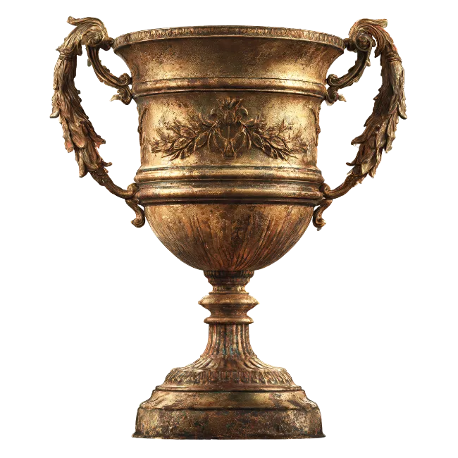 Antique Bronze Trophy Cup with Handles
