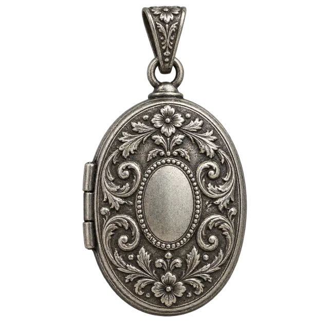 Antique Silver Locket Pendant