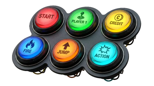 Arcade Game Control Panel Buttons