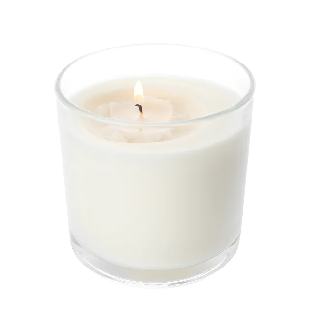 Aromatic White Candle in Glass Jar