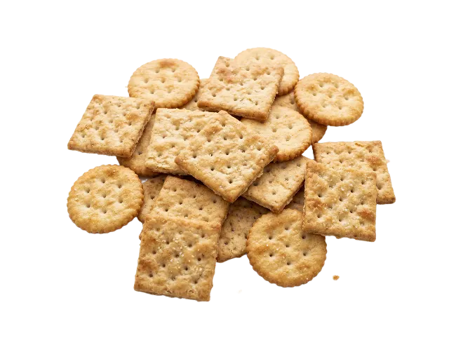 Assorted Baked Crackers Pile