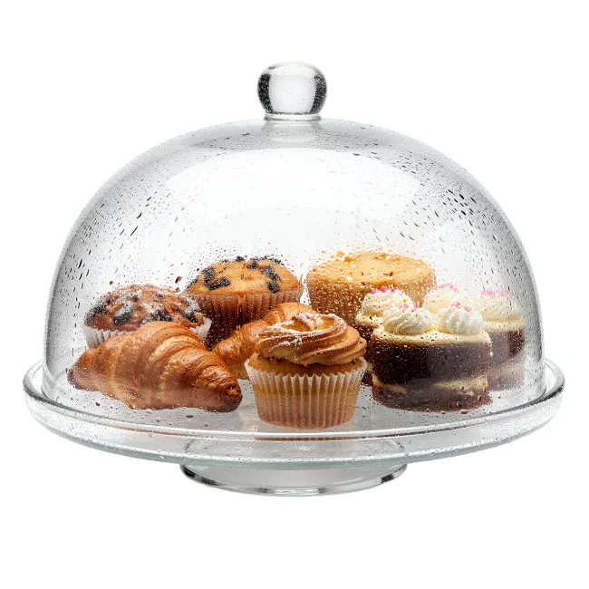 Assorted Baked Goods under Glass Dome