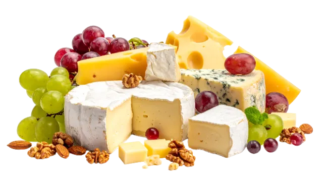 Assorted Cheese Platter with Grapes and Nuts