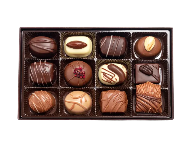Assorted Chocolate Pralines in Box
