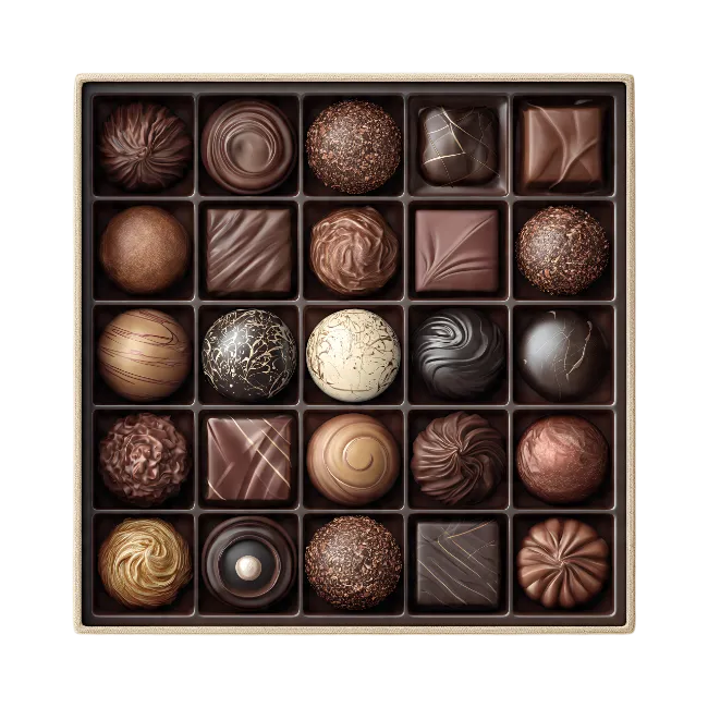 Assorted Chocolate Pralines in Box