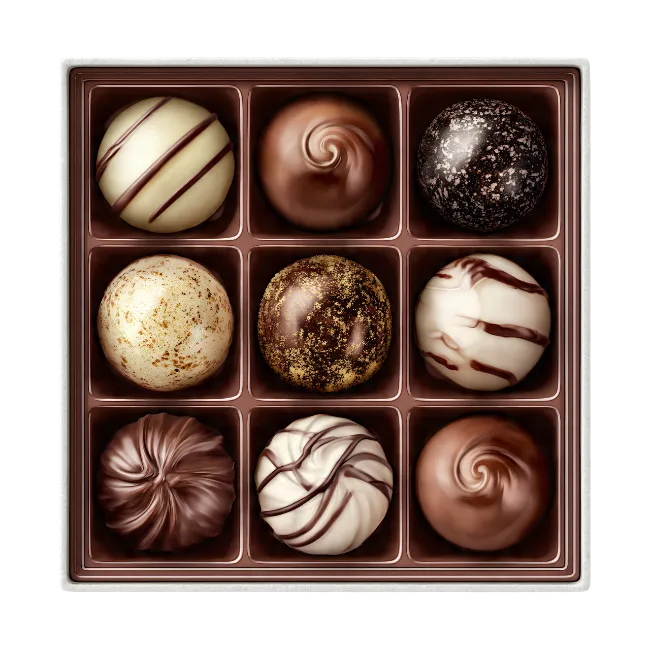 Assorted Chocolate Truffles in a Gift Box