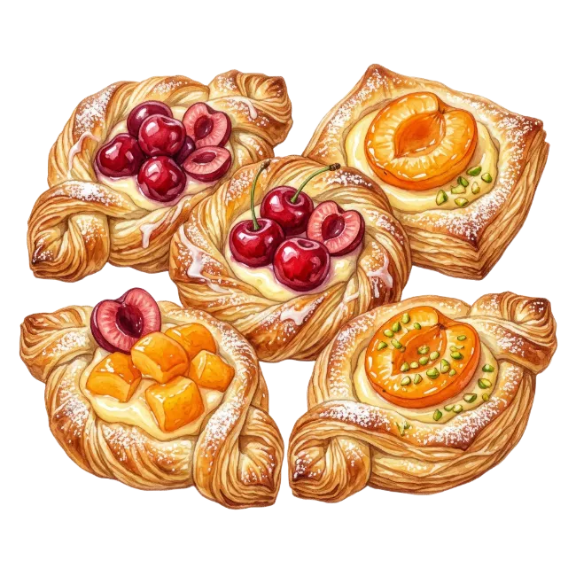 Assorted Fruit Danish Pastries