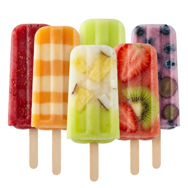 Assorted Fruit Popsicles on Sticks