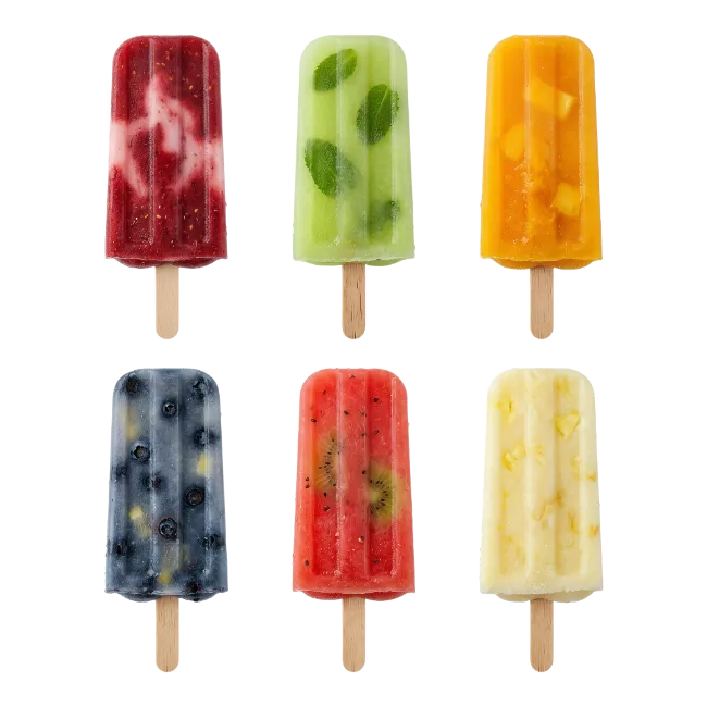 Assorted Fruit Popsicles on Sticks