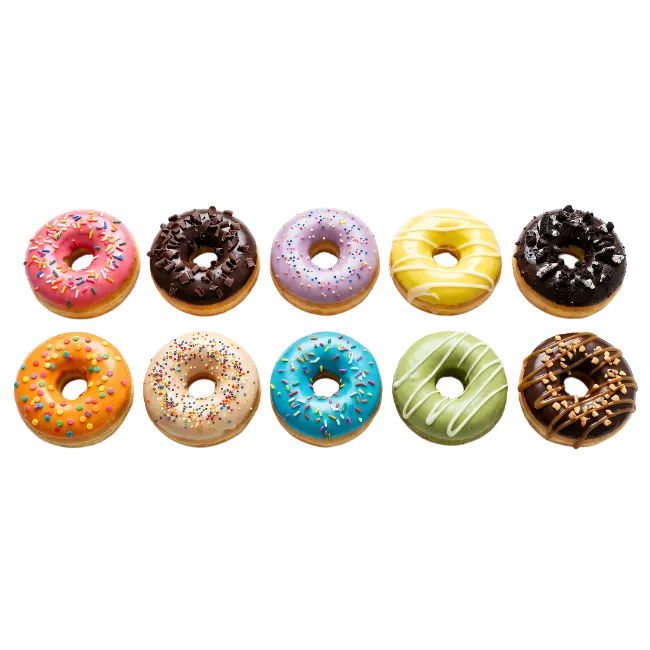 Assorted Glazed Donuts Collection