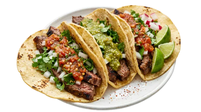 Authentic Grilled Steak Tacos with Salsa and Lime