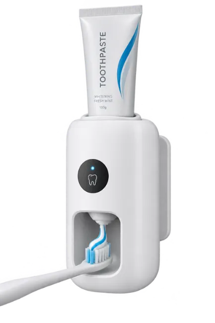 Automatic Toothpaste Dispenser and Toothbrush Holder