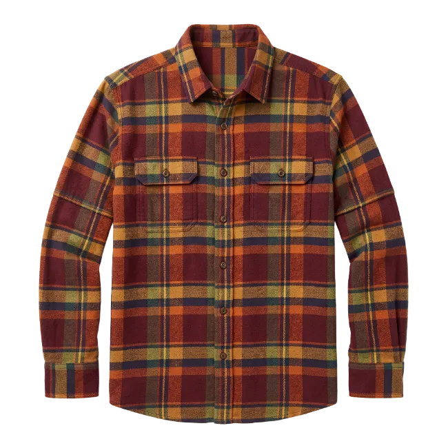 Autumn Plaid Flannel Shirt