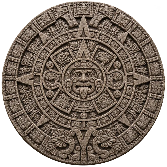 Aztec Sun Stone Calendar Relic