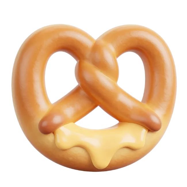 Baked Pretzel with Cheese Sauce