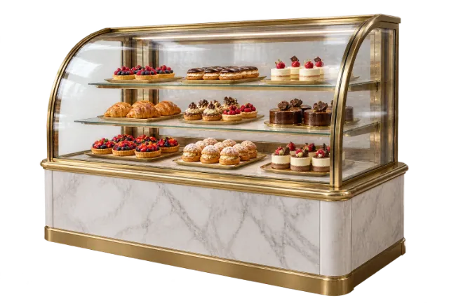 Bakery Display Case With Assorted Pastries