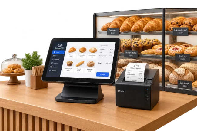Bakery POS Terminal and Receipt Printer