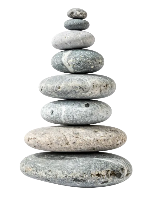 Balanced Stone Stack Pyramid