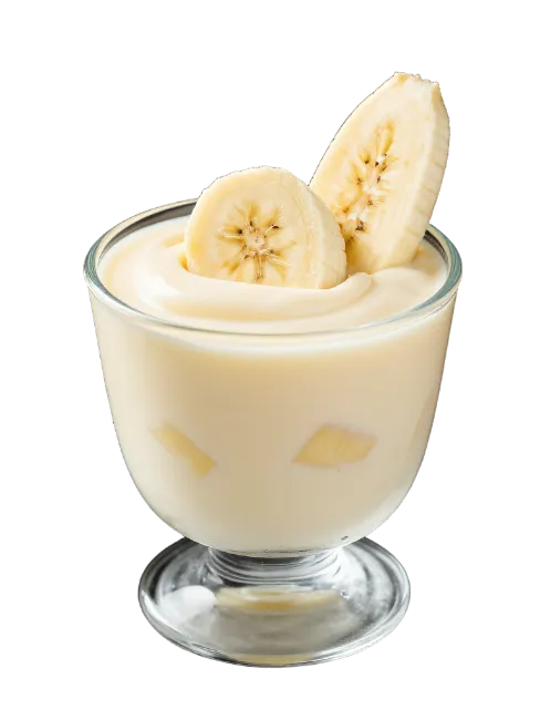 Banana Pudding in a Glass Bowl