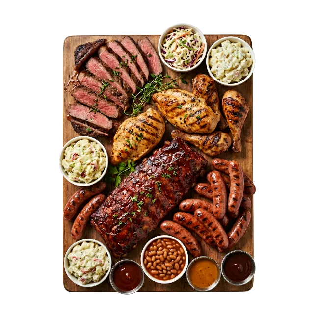 BBQ Platter with Meat and Sides