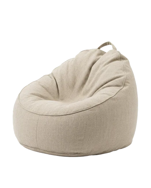 Beige Bean Bag Chair