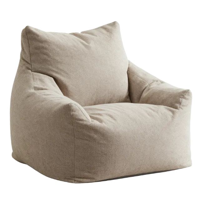 Beige Bean Bag Chair