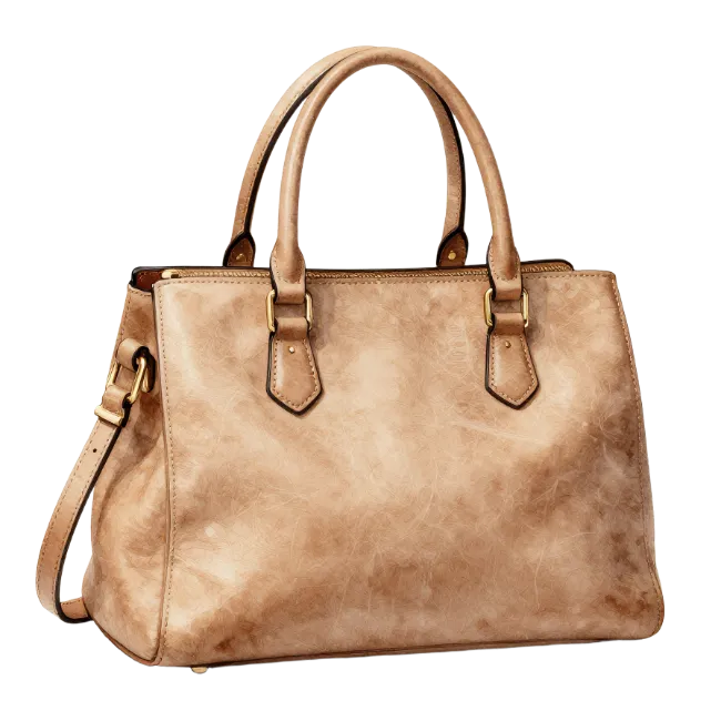 Beige Leather Handbag