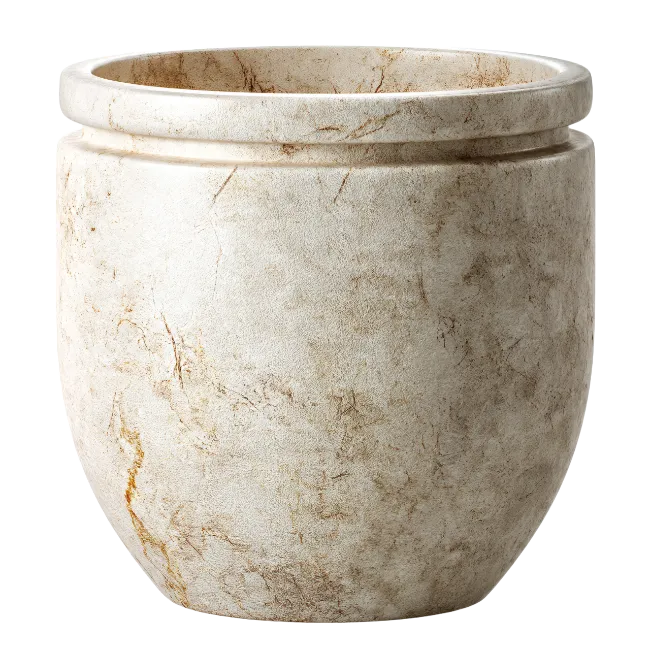 Beige Stone Flower Pot