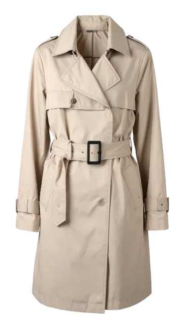 Beige Trench Coat with Belt
