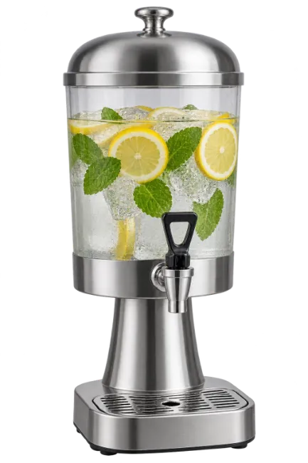 Beverage Dispenser with Lemon and Mint Infused Water