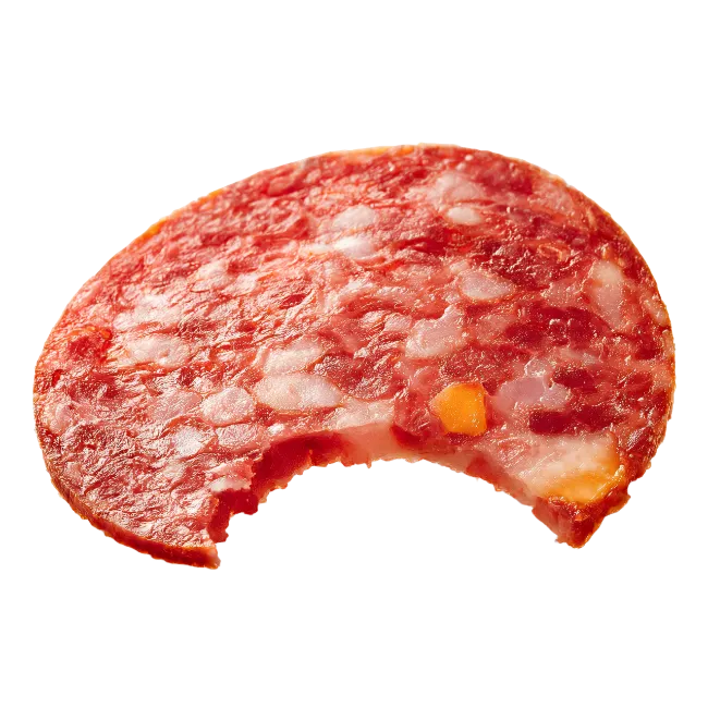 Bitten Salami Slice Cutout