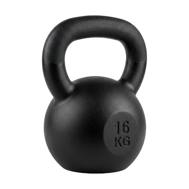 Black 16 kg Kettlebell Fitness Weight