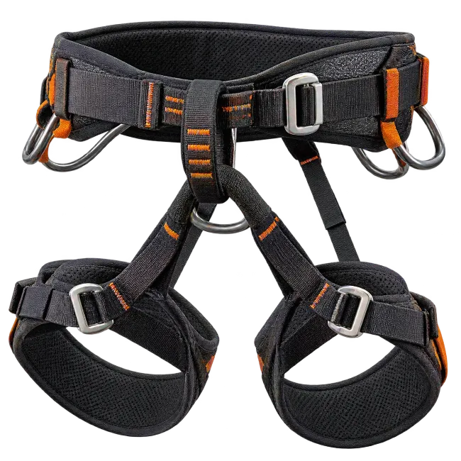Black and Orange Climbing Harness