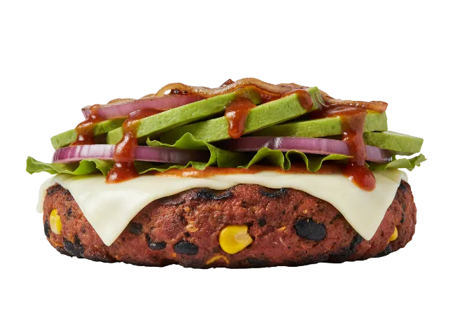 Black Bean Burger with Avocado and Cheese