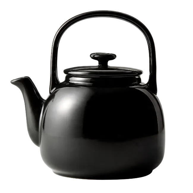 Black Ceramic Teapot with Arch Handle