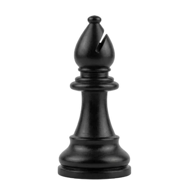 Black Chess Bishop Piece