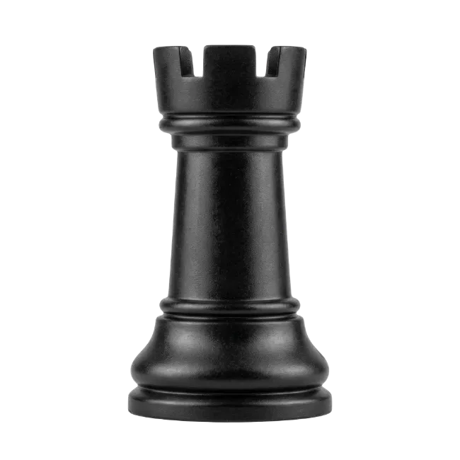 Black Chess Rook Piece