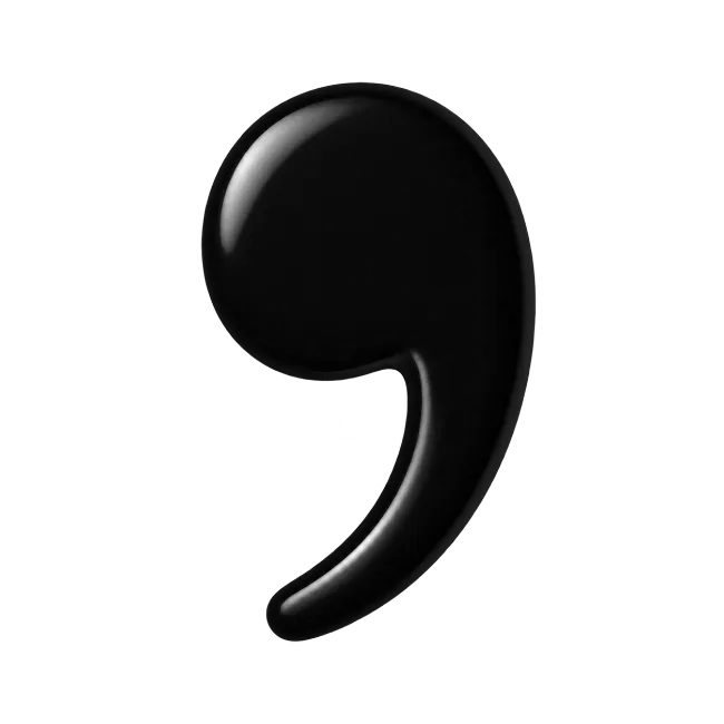 Black Comma Symbol