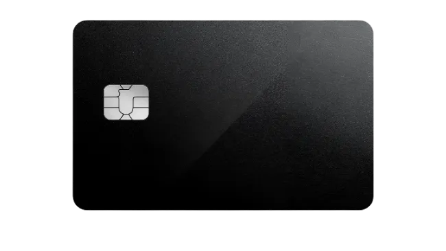 Black Credit Card with EMV Chip