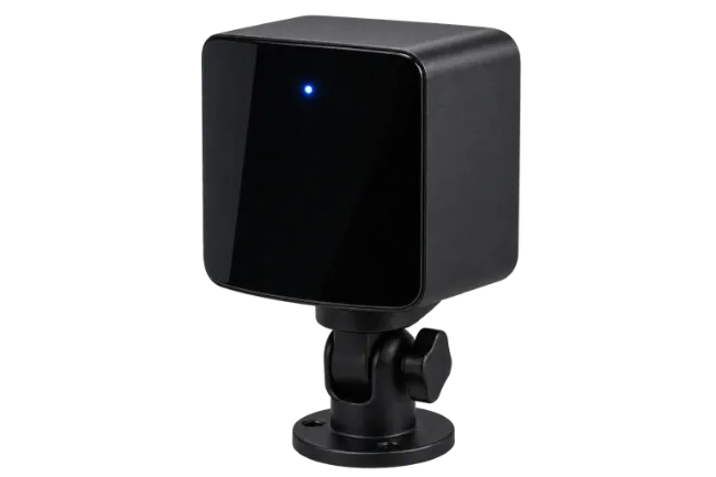 Black Cube Security Camera with Adjustable Mount