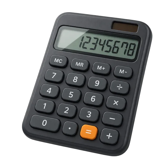 Black Digital Electronic Desktop Calculator with LCD Screen