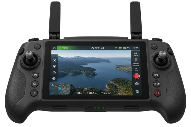 Black Drone Remote Controller with Built In Screen