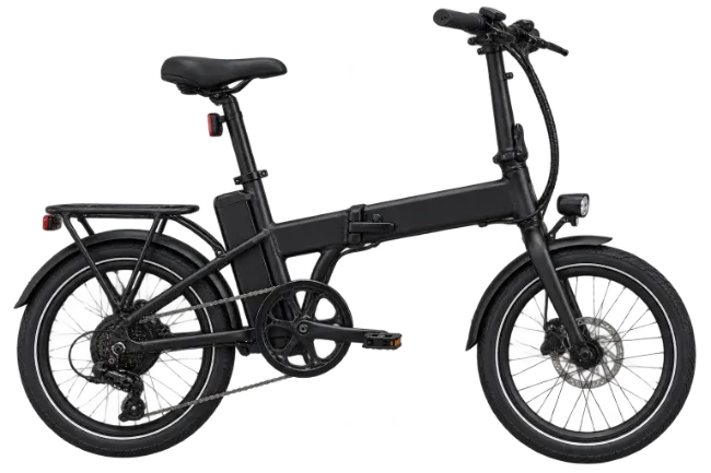 Black Folding Electric Bike