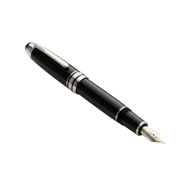 Black Fountain Pen with Gold Nib