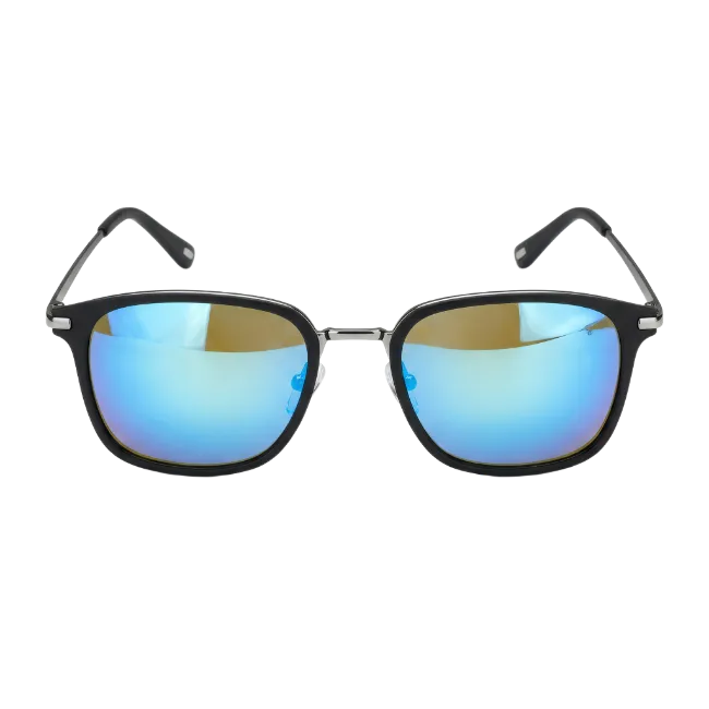 Black Framed Sunglasses with Blue Lenses